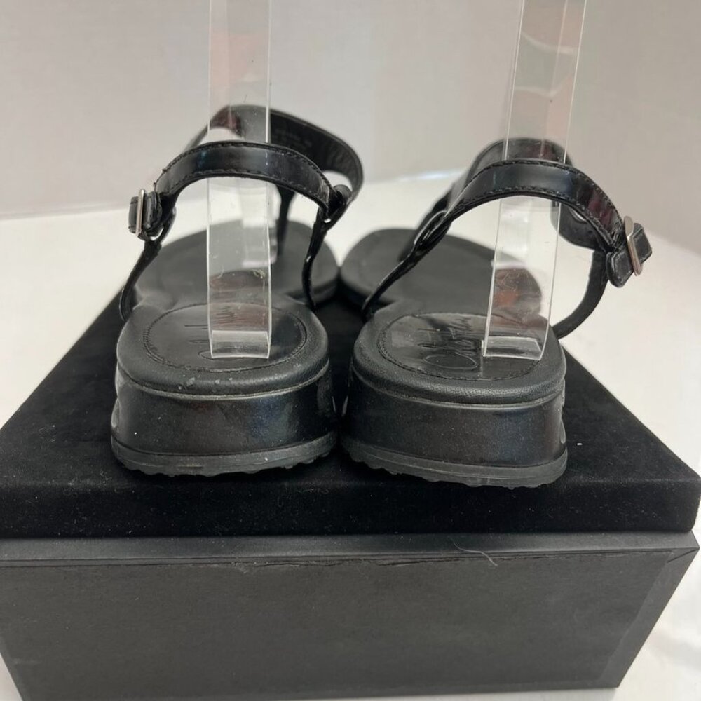 Cole Haan Air Thong Sandals Buckle Strap Black Leather 8B - Picture 7 of 12